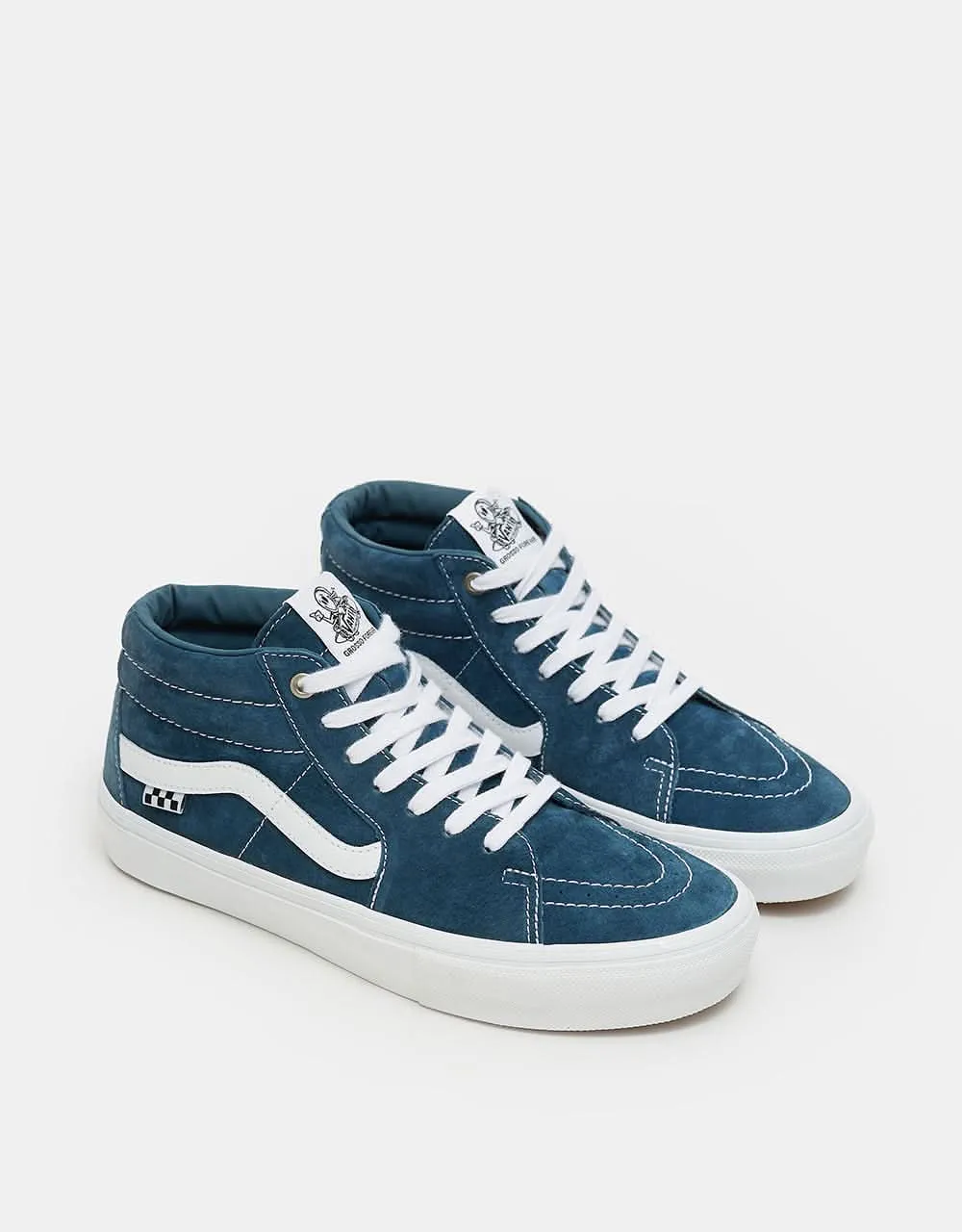 Vans Skate Grosso Mid Shoes - Blue/White