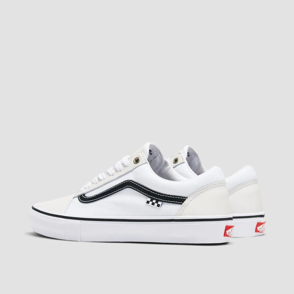 Vans Skate Old Skool Shoes - Leather White/White