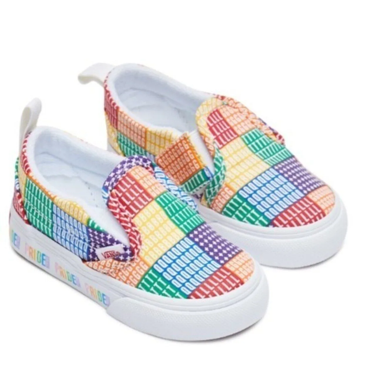 Vans Slip On V VN0A34883WJ1 Infant/Toddler Multicolor Skateboarding Shoes B827