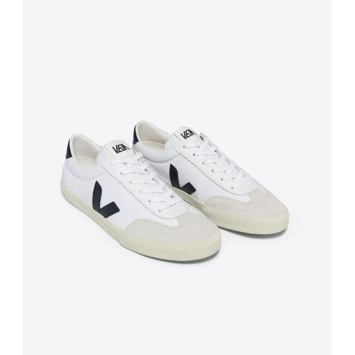 Veja Women's Volley Canvas Sneaker in White Black