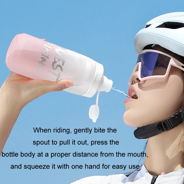 WEST BIKING 750ML Bicycle Water Bottle Portable Outdoor Cycling Water Cup, Color: Black Green Gradient