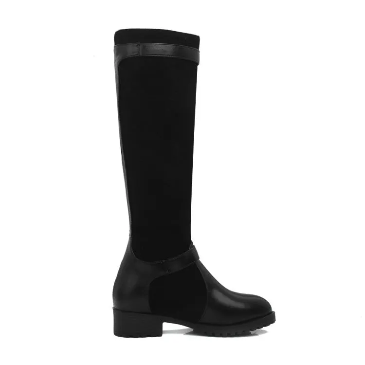 Women's Low Heeled Buckle Riding Boots