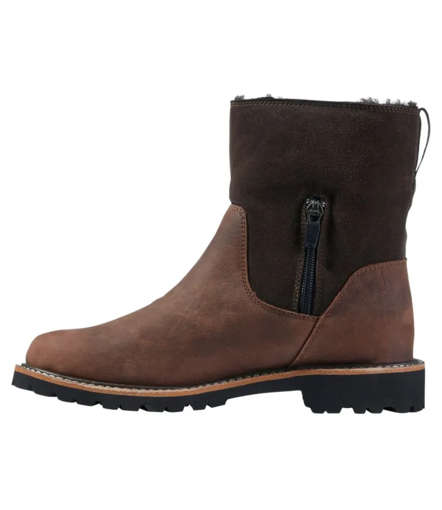 Women's Rugged Cozy Boots, Mid Side-Zip