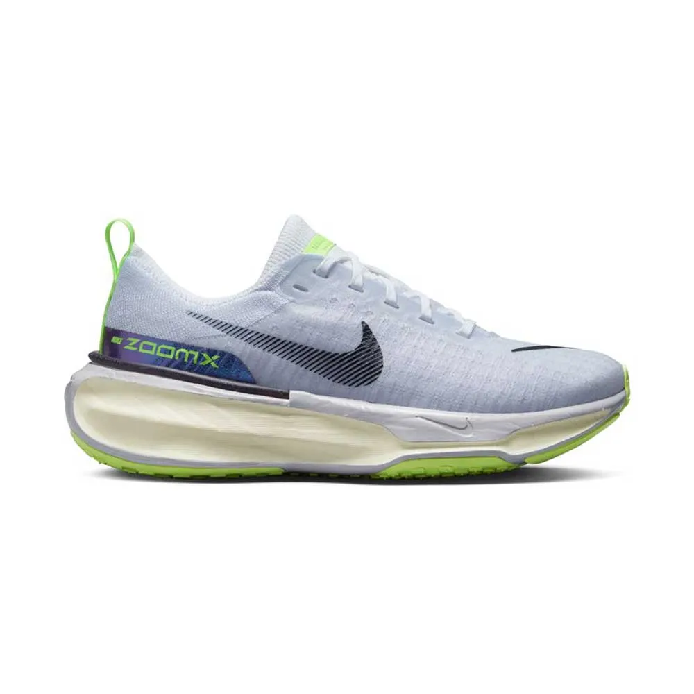 Women's ZoomX Invincible Run Flyknit 3 Running Shoe- White/Black/Blue Tint- Regular (B)