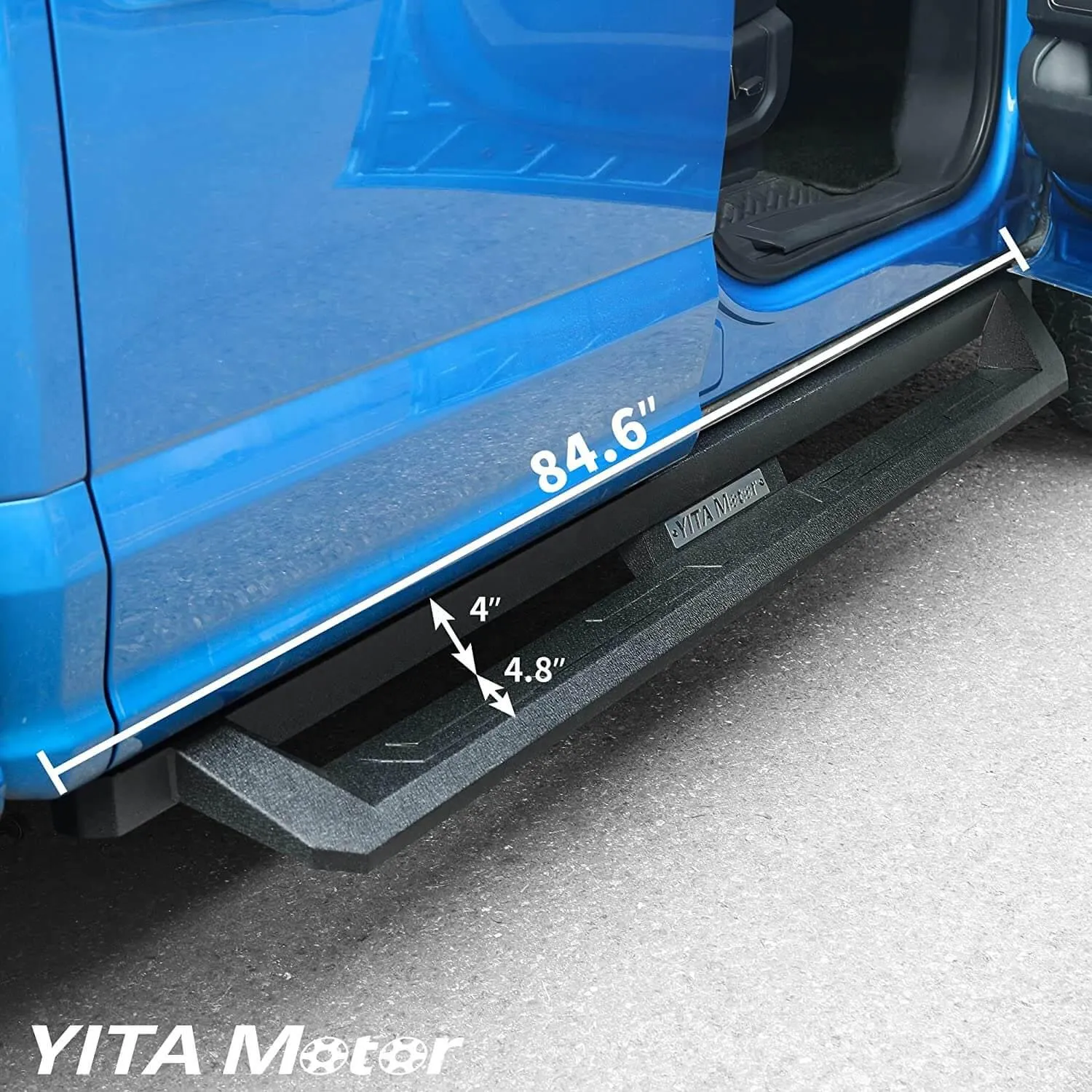 YITAMOTOR® Drop Side Steps For 2009-2018 Dodge Ram 1500 & 2010-2024 2500 3500 Crew Cab, 2019-2024 1500 Classic, Off-Road Running Boards, Black Powder Coated Nerf Bars